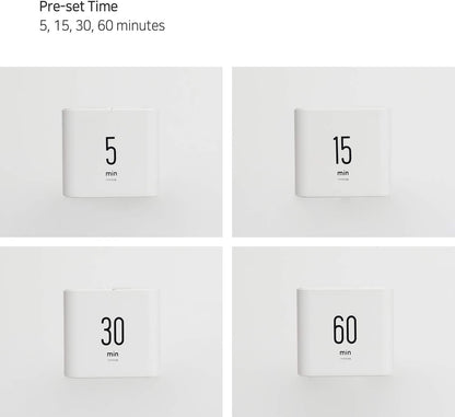 Multi Clock Time Cube Timer, Alarm, Backlight, Productivity (White)