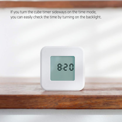 Multi Clock Time Cube Timer, Alarm, Backlight, Productivity (White)