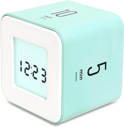 Multi Clock Time Cube Timer, Alarm, Backlight, Productivity (White)
