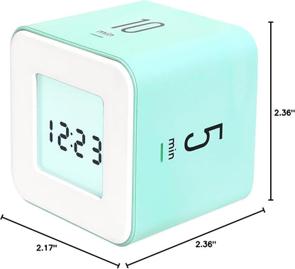 Multi Clock Time Cube Timer, Alarm, Backlight, Productivity (White)