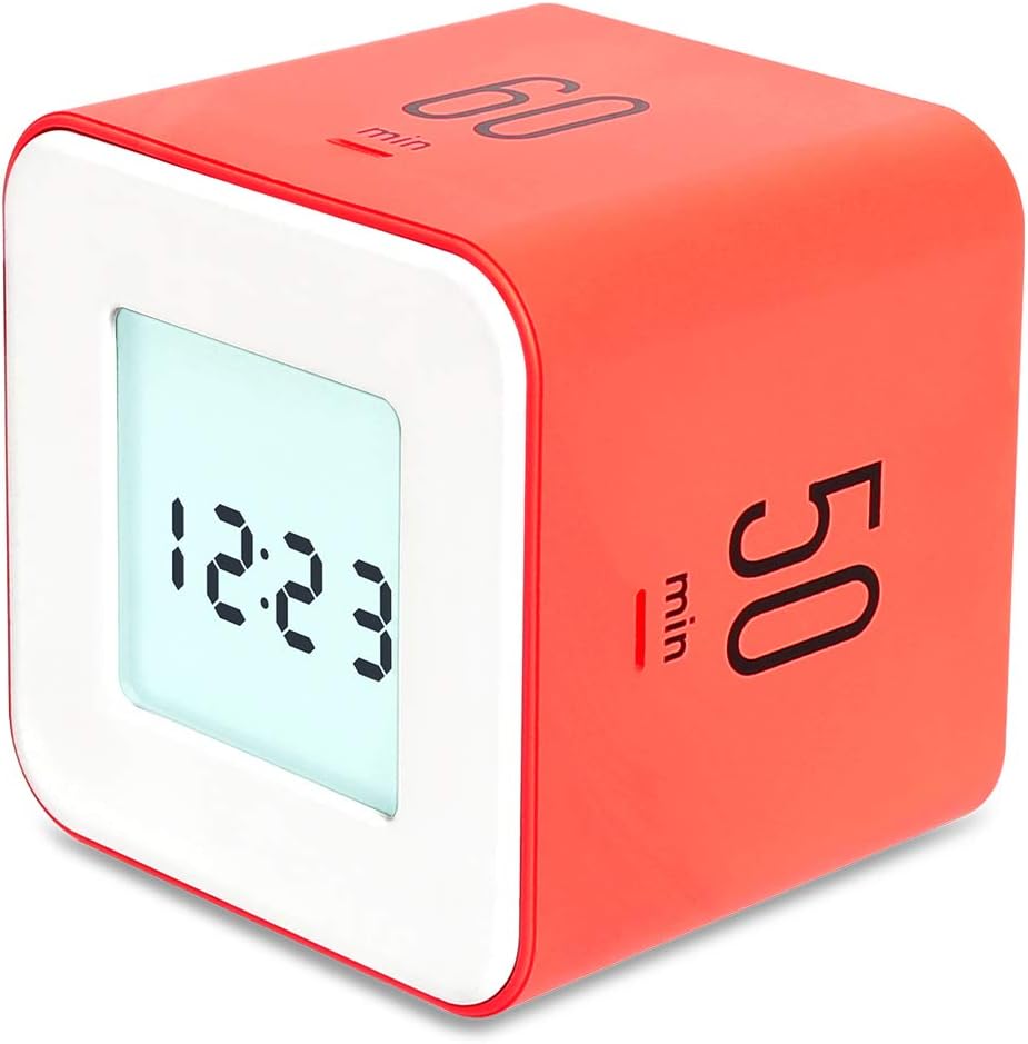 Multi Clock Time Cube Timer, Alarm, Backlight, Productivity (White)