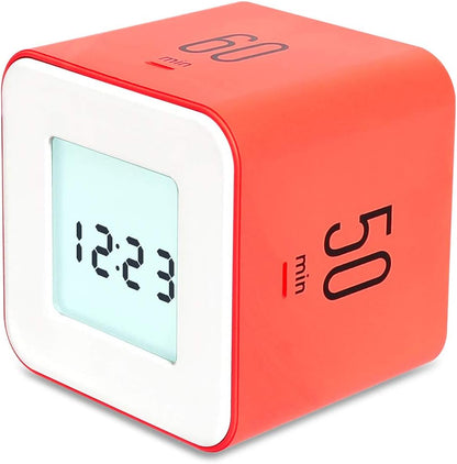 Multi Clock Time Cube Timer, Alarm, Backlight, Productivity (White)