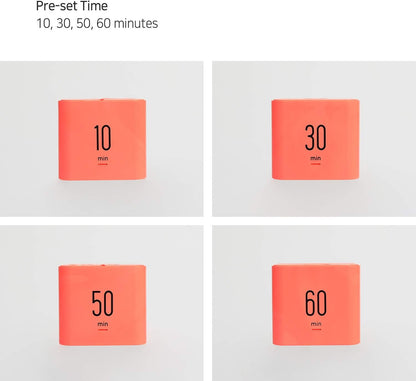 Multi Clock Time Cube Timer, Alarm, Backlight, Productivity (White)