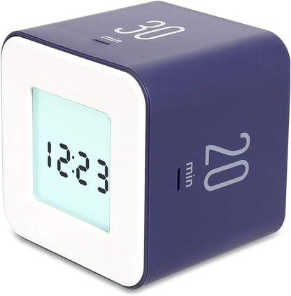 Multi Clock Time Cube Timer, Alarm, Backlight, Productivity (White)