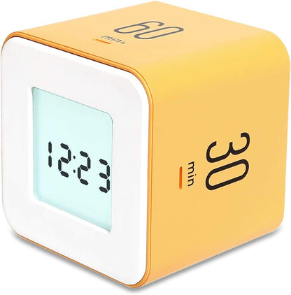 Multi Clock Time Cube Timer, Alarm, Backlight, Productivity (White)