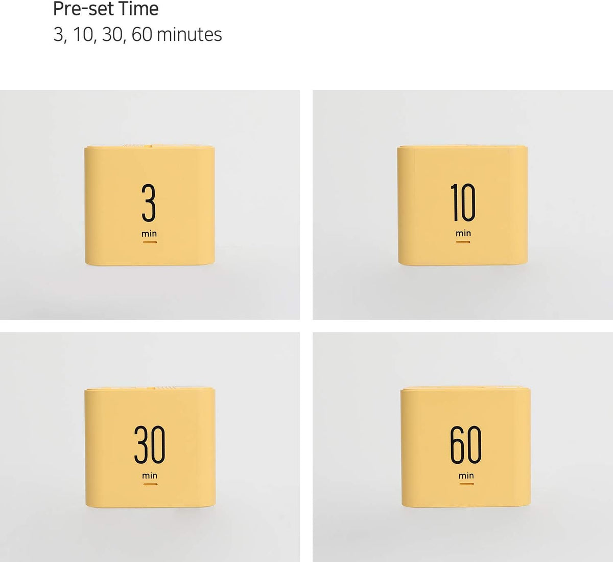 Multi Clock Time Cube Timer, Alarm, Backlight, Productivity (White)