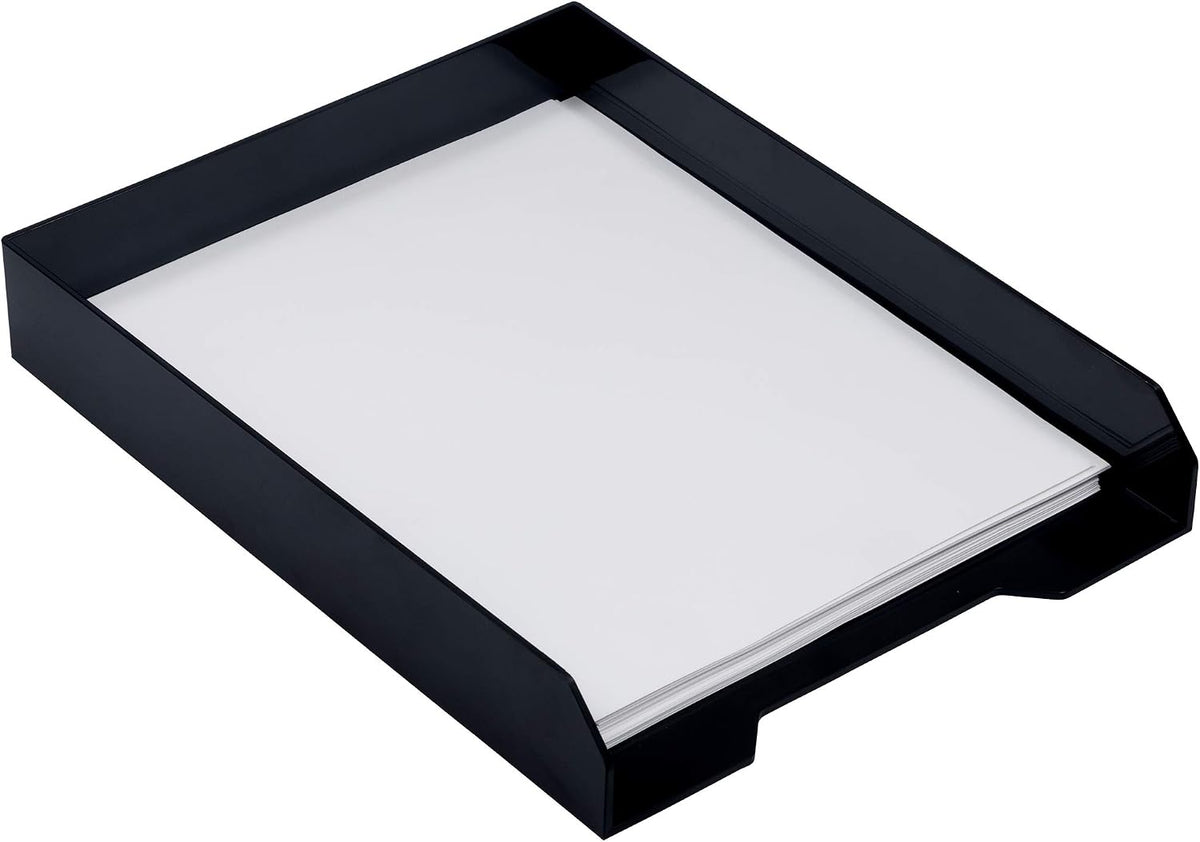 Stackable Paper Trays - Burgundy - Desktop Document, Letter, & File Organizer Tray - Sold Individually