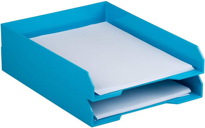Stackable Paper Trays - Burgundy - Desktop Document, Letter, & File Organizer Tray - Sold Individually