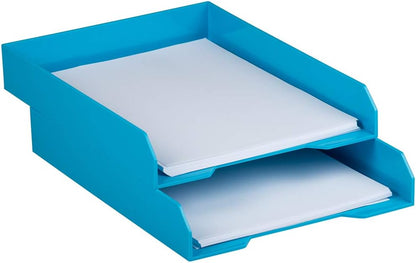 Stackable Paper Trays - Burgundy - Desktop Document, Letter, & File Organizer Tray - Sold Individually