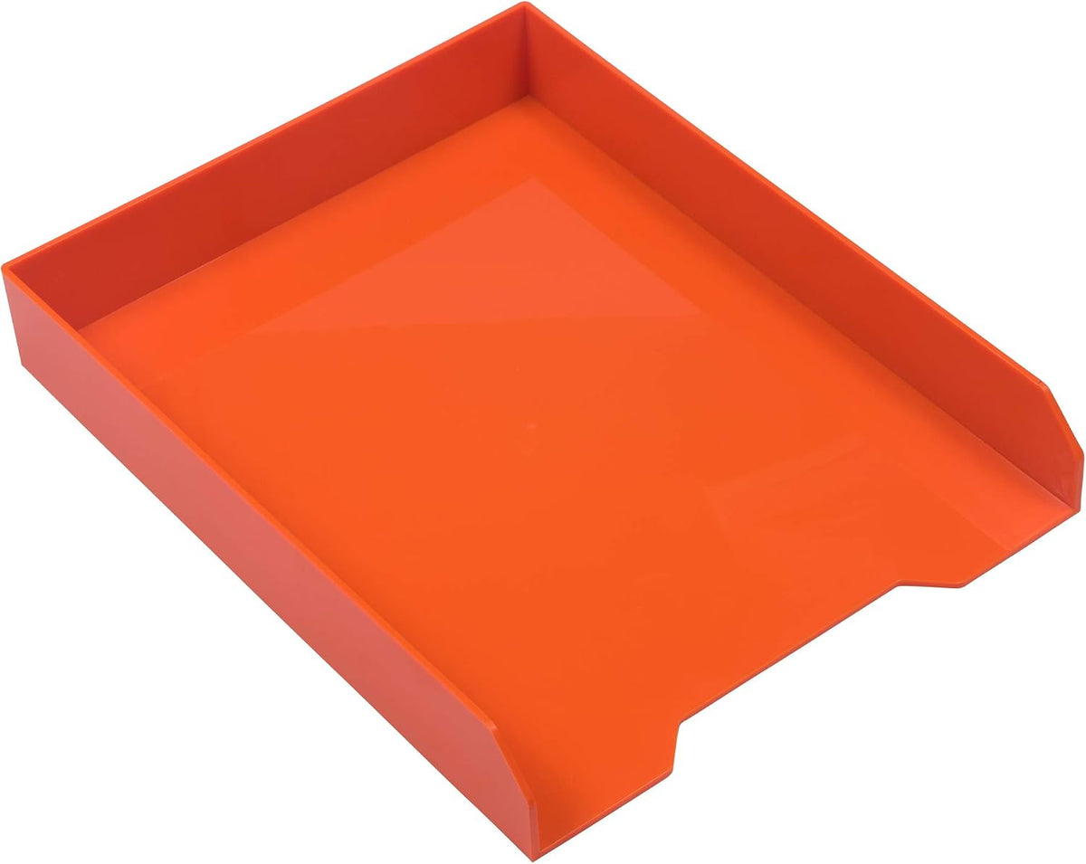 Stackable Paper Trays - Burgundy - Desktop Document, Letter, & File Organizer Tray - Sold Individually