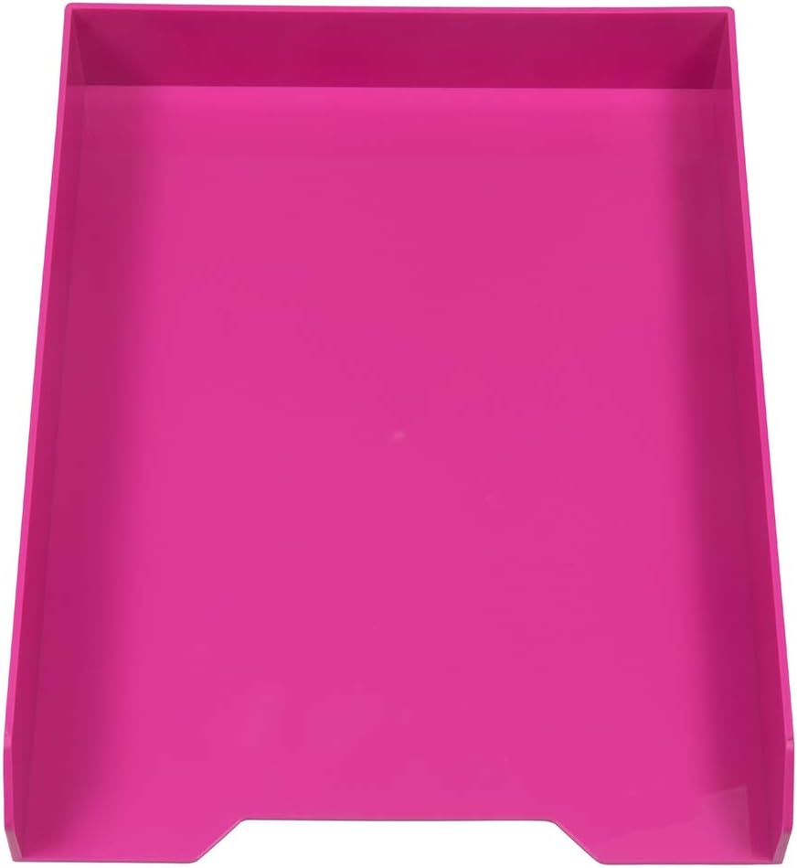 Stackable Paper Trays - Burgundy - Desktop Document, Letter, & File Organizer Tray - Sold Individually