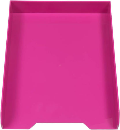 Stackable Paper Trays - Burgundy - Desktop Document, Letter, & File Organizer Tray - Sold Individually