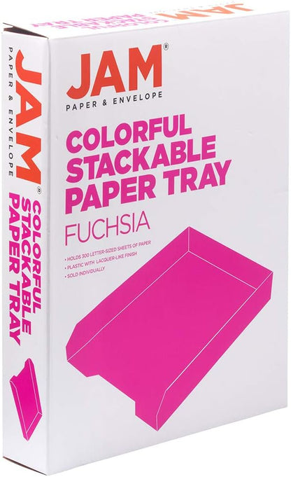 Stackable Paper Trays - Burgundy - Desktop Document, Letter, & File Organizer Tray - Sold Individually