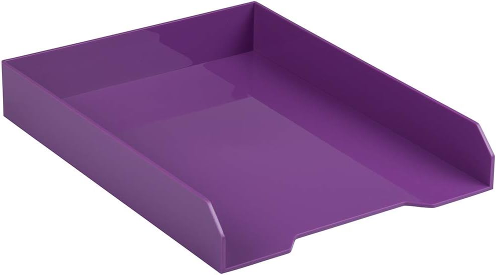 Stackable Paper Trays - Burgundy - Desktop Document, Letter, & File Organizer Tray - Sold Individually