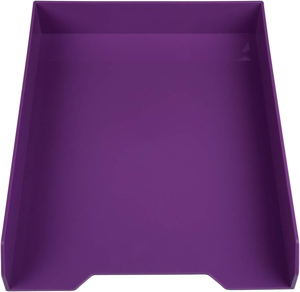 Stackable Paper Trays - Burgundy - Desktop Document, Letter, & File Organizer Tray - Sold Individually