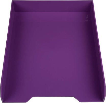Stackable Paper Trays - Burgundy - Desktop Document, Letter, & File Organizer Tray - Sold Individually