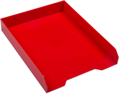 Stackable Paper Trays - Burgundy - Desktop Document, Letter, & File Organizer Tray - Sold Individually