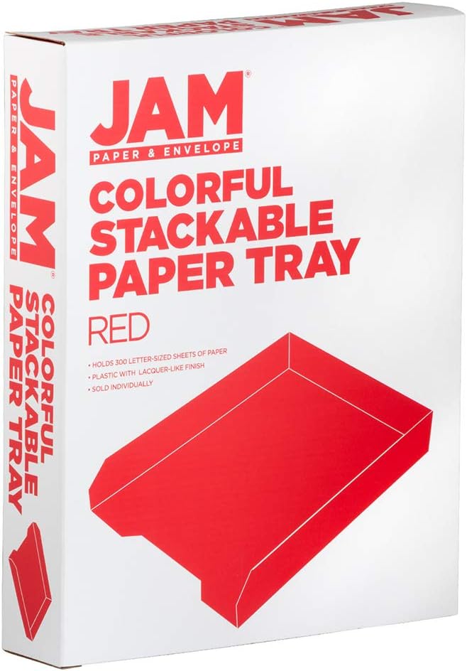Stackable Paper Trays - Burgundy - Desktop Document, Letter, & File Organizer Tray - Sold Individually