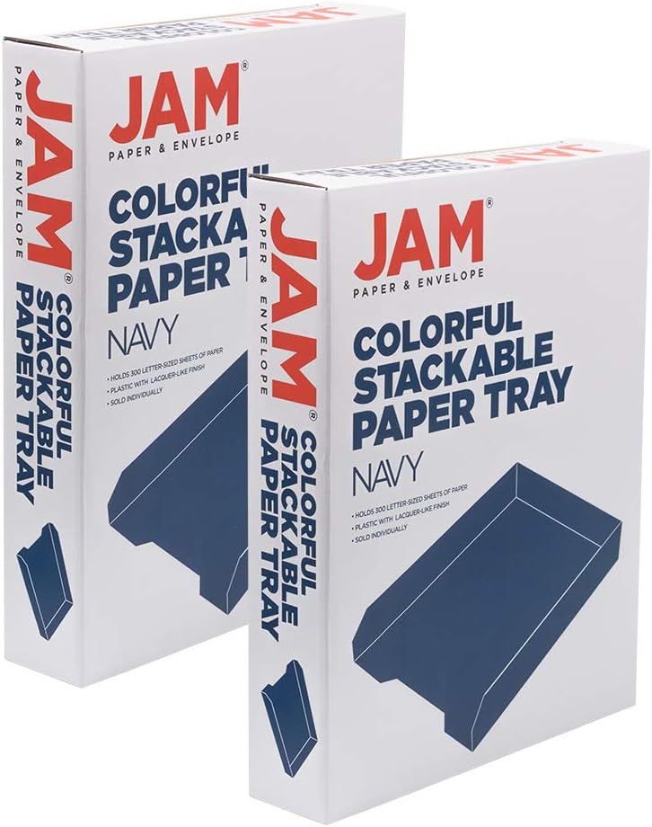 Stackable Paper Trays - Burgundy - Desktop Document, Letter, & File Organizer Tray - Sold Individually