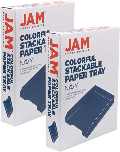 Stackable Paper Trays - Burgundy - Desktop Document, Letter, & File Organizer Tray - Sold Individually