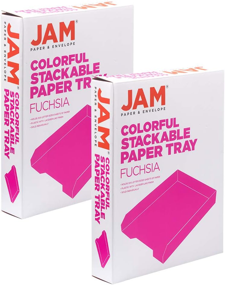 Stackable Paper Trays - Burgundy - Desktop Document, Letter, & File Organizer Tray - Sold Individually