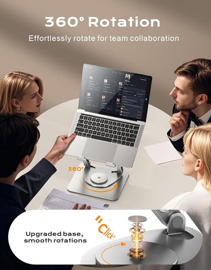 360° Rotatable Laptop Stand for Desk Adjustable Height