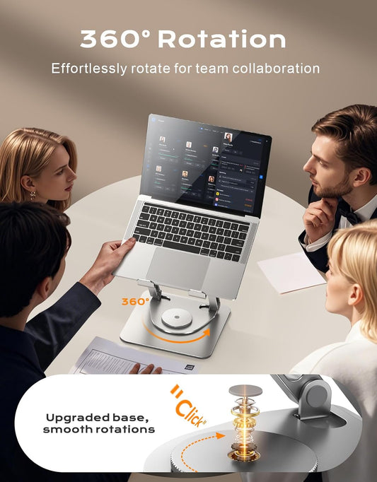 360° Rotatable Laptop Stand for Desk Adjustable Height