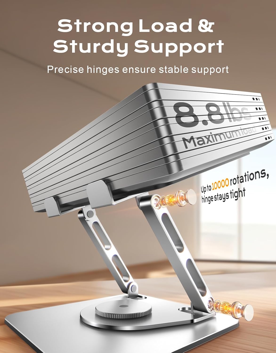 360° Rotatable Laptop Stand for Desk Adjustable Height