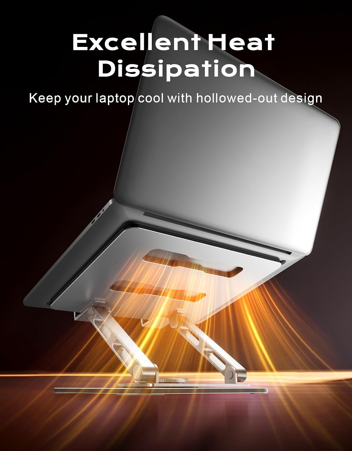 360° Rotatable Laptop Stand for Desk Adjustable Height