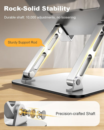 360° Rotatable Laptop Stand for Desk Adjustable Height