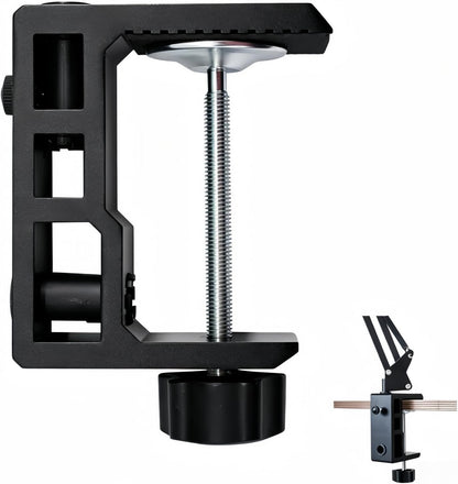 Replacement Heavy Duty C Clamp for 1/2” and 5/8” Hole Base Magnifying Lamp,Desk Lamp,Swing Arm Lamp,Phone I pad Mount,Tablet Mic Holder,Table Mount Clamp for Microphone Stand Mic Boom Arm (G2 BLACK)