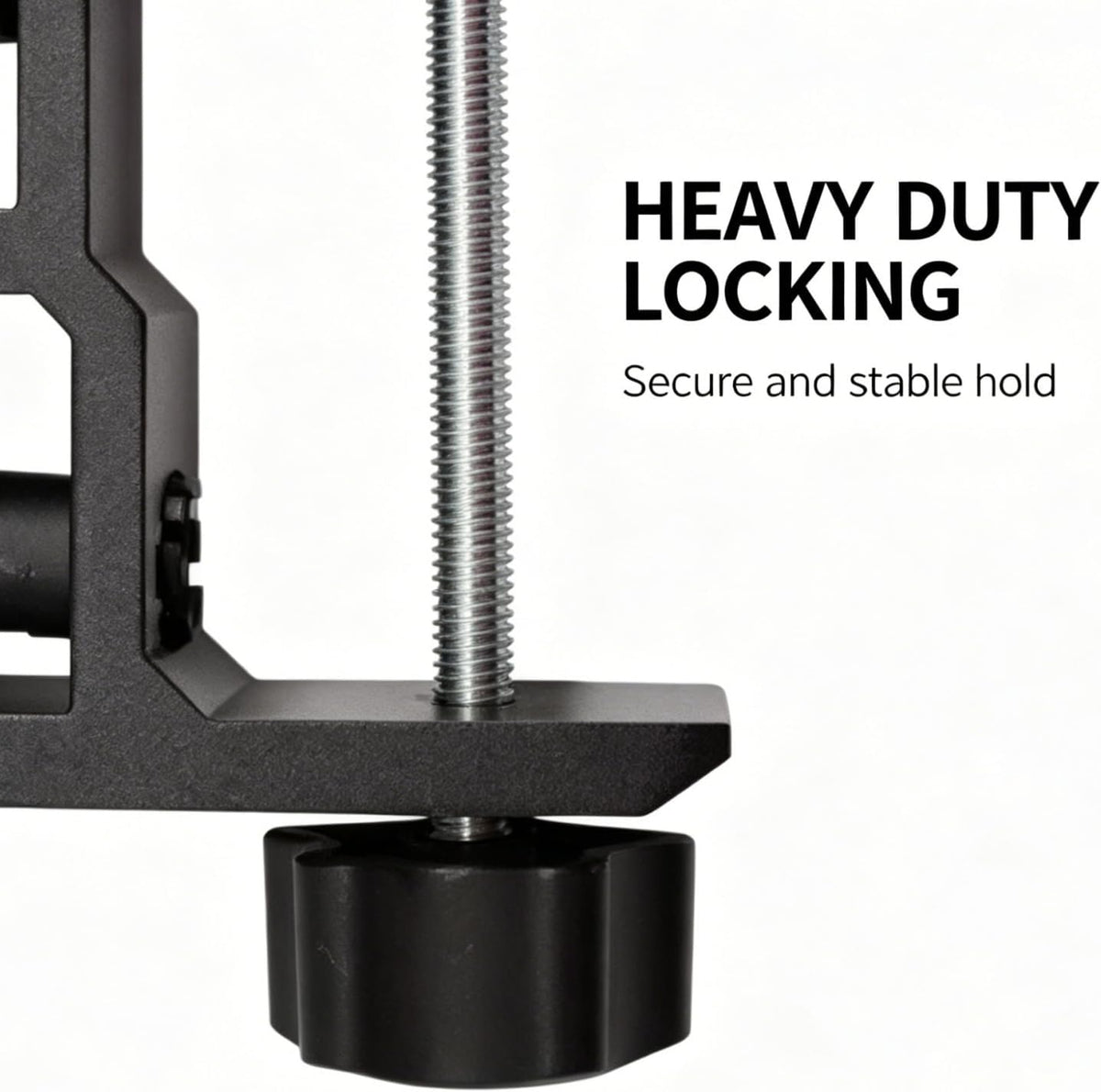 Replacement Heavy Duty C Clamp for 1/2” and 5/8” Hole Base Magnifying Lamp,Desk Lamp,Swing Arm Lamp,Phone I pad Mount,Tablet Mic Holder,Table Mount Clamp for Microphone Stand Mic Boom Arm (G2 BLACK)