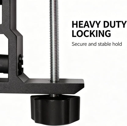 Replacement Heavy Duty C Clamp for 1/2” and 5/8” Hole Base Magnifying Lamp,Desk Lamp,Swing Arm Lamp,Phone I pad Mount,Tablet Mic Holder,Table Mount Clamp for Microphone Stand Mic Boom Arm (G2 BLACK)