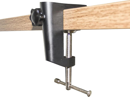 Replacement Heavy Duty C Clamp for 1/2” and 5/8” Hole Base Magnifying Lamp,Desk Lamp,Swing Arm Lamp,Phone I pad Mount,Tablet Mic Holder,Table Mount Clamp for Microphone Stand Mic Boom Arm (G2 BLACK)