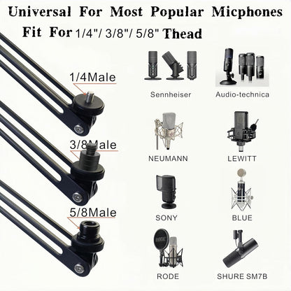Replacement Heavy Duty C Clamp for 1/2” and 5/8” Hole Base Magnifying Lamp,Desk Lamp,Swing Arm Lamp,Phone I pad Mount,Tablet Mic Holder,Table Mount Clamp for Microphone Stand Mic Boom Arm (G2 BLACK)