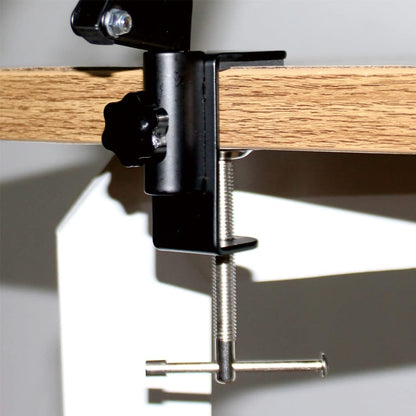 Replacement Heavy Duty C Clamp for 1/2” and 5/8” Hole Base Magnifying Lamp,Desk Lamp,Swing Arm Lamp,Phone I pad Mount,Tablet Mic Holder,Table Mount Clamp for Microphone Stand Mic Boom Arm (G2 BLACK)