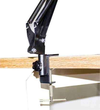 Replacement Heavy Duty C Clamp for 1/2” and 5/8” Hole Base Magnifying Lamp,Desk Lamp,Swing Arm Lamp,Phone I pad Mount,Tablet Mic Holder,Table Mount Clamp for Microphone Stand Mic Boom Arm (G2 BLACK)