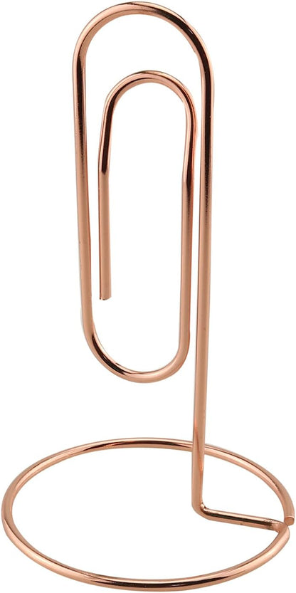 1PC Office Study Note Holder Desk Paper Clip Memo Holder Paper Clip Memo Organizer (Rose Gold)