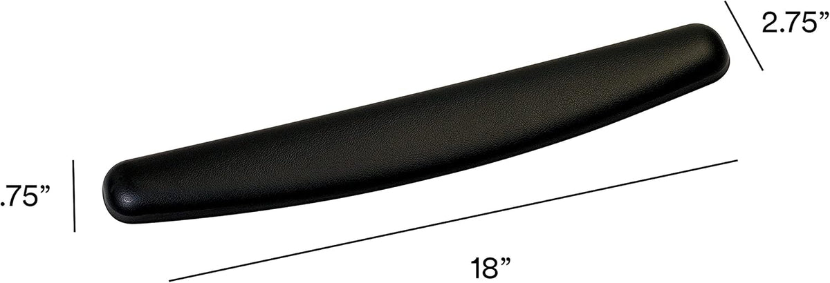 ™ Compact Gel Wrist Rest for Keyboards, Soothing Gel Comfort, Product Protection, 18" Wide, Black