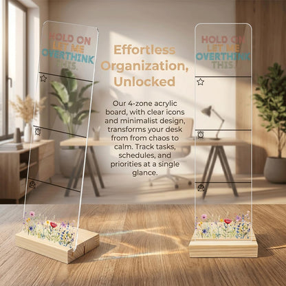 Note to Self Motivational Decor Sticky Note Holder, Mental Health Monitor Memo Board Decorations for School Counseling Office Therapy Desktop Art Decoration School Counselor, Therapist Office Gifts