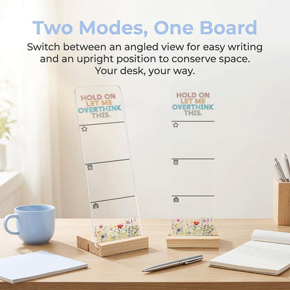 Note to Self Motivational Decor Sticky Note Holder, Mental Health Monitor Memo Board Decorations for School Counseling Office Therapy Desktop Art Decoration School Counselor, Therapist Office Gifts