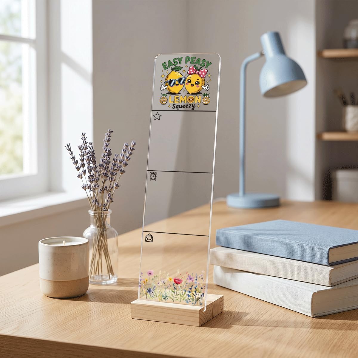Note to Self Motivational Decor Sticky Note Holder, Mental Health Monitor Memo Board Decorations for School Counseling Office Therapy Desktop Art Decoration School Counselor, Therapist Office Gifts