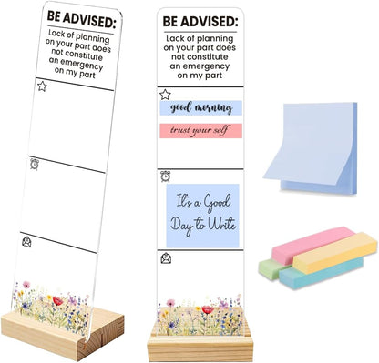 Note to Self Motivational Decor Sticky Note Holder, Mental Health Monitor Memo Board Decorations for School Counseling Office Therapy Desktop Art Decoration School Counselor, Therapist Office Gifts
