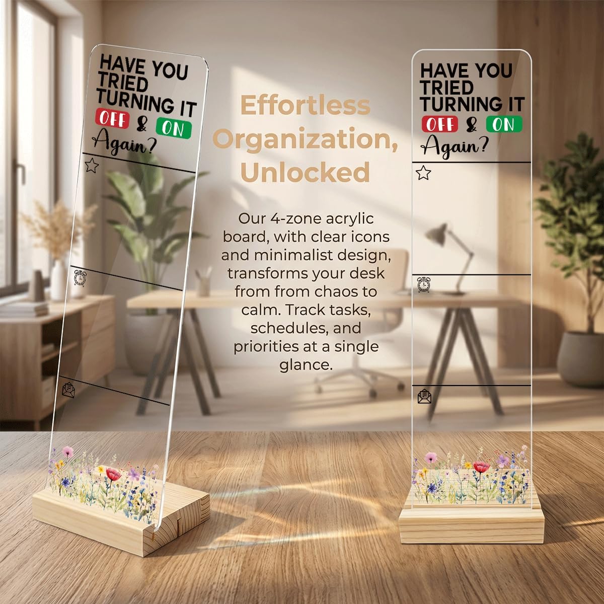 Note to Self Motivational Decor Sticky Note Holder, Mental Health Monitor Memo Board Decorations for School Counseling Office Therapy Desktop Art Decoration School Counselor, Therapist Office Gifts
