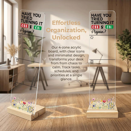 Note to Self Motivational Decor Sticky Note Holder, Mental Health Monitor Memo Board Decorations for School Counseling Office Therapy Desktop Art Decoration School Counselor, Therapist Office Gifts