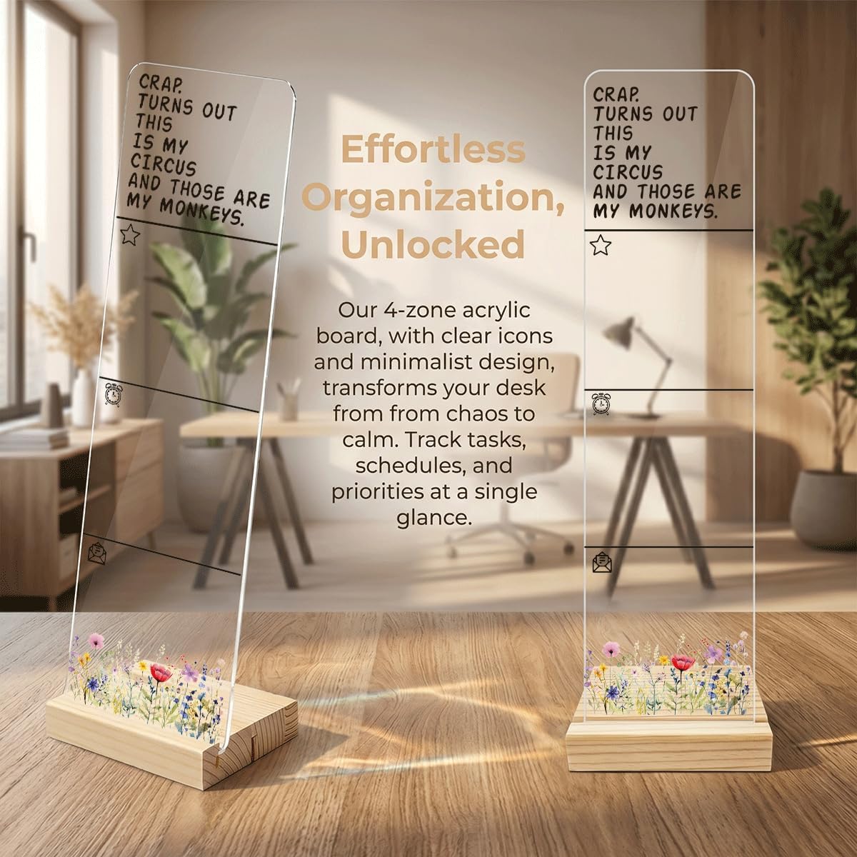 Note to Self Motivational Decor Sticky Note Holder, Mental Health Monitor Memo Board Decorations for School Counseling Office Therapy Desktop Art Decoration School Counselor, Therapist Office Gifts