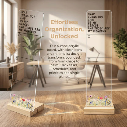 Note to Self Motivational Decor Sticky Note Holder, Mental Health Monitor Memo Board Decorations for School Counseling Office Therapy Desktop Art Decoration School Counselor, Therapist Office Gifts