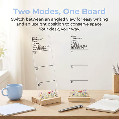 Note to Self Motivational Decor Sticky Note Holder, Mental Health Monitor Memo Board Decorations for School Counseling Office Therapy Desktop Art Decoration School Counselor, Therapist Office Gifts