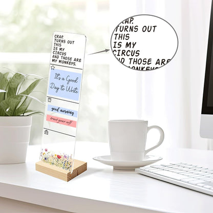Note to Self Motivational Decor Sticky Note Holder, Mental Health Monitor Memo Board Decorations for School Counseling Office Therapy Desktop Art Decoration School Counselor, Therapist Office Gifts