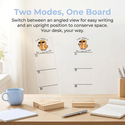 Note to Self Motivational Decor Sticky Note Holder, Mental Health Monitor Memo Board Decorations for School Counseling Office Therapy Desktop Art Decoration School Counselor, Therapist Office Gifts